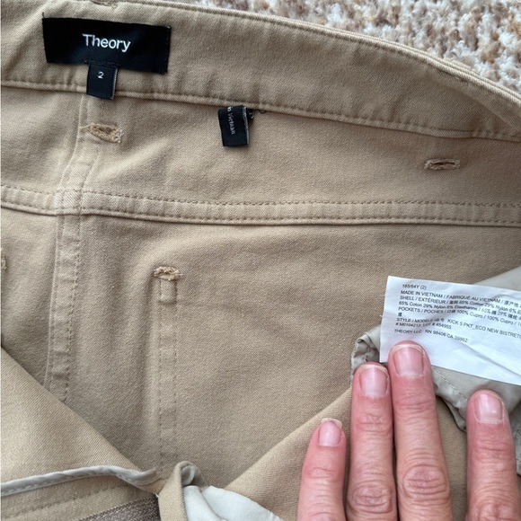 Theory Women's Tan Boot Cut Pants - Picture 2 of 4